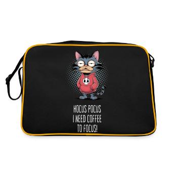 Hocus Pocus i need coffee to focus - Retro Bag - black/gold - Back