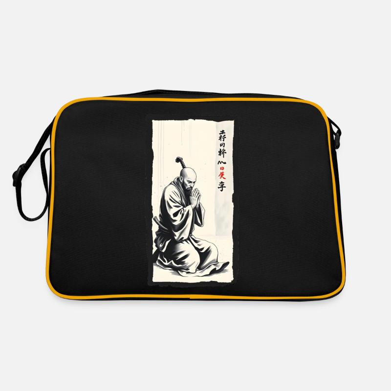 Monk - Retro Tasche - Schwarz/Gold