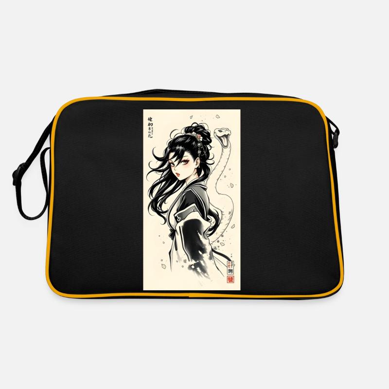 White Snake Retro Tasche