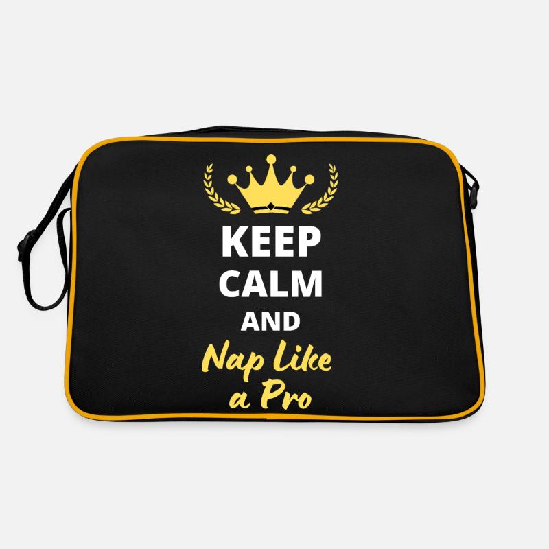 "Keep Calm and Nap Like a Pro" - Relax and lazy Retro Bag