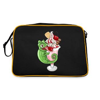 Sundae avec caméléon - Sac Retro - noir/or - Dos