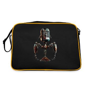 microphone old school - Sac Retro - noir/or - Dos