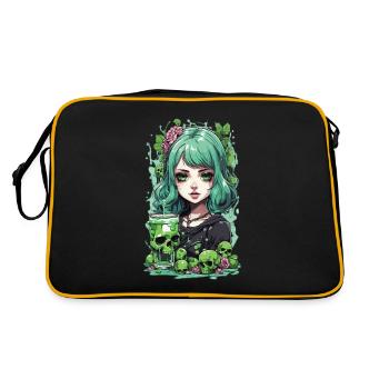 Gothique Poison Girl Anime Cocktail Mystic Design - Sac Retro - noir/or - Dos