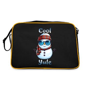 Cool Yule Snowman Winterproof Design - Retro Bag - black/gold - Back