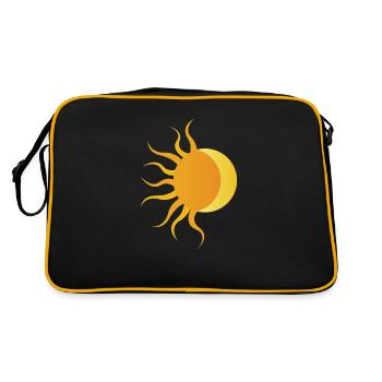 Sonne - Mond - Retro Tasche - Schwarz/Gold - Hinten