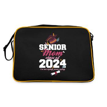 Fête de remise des diplômes de la classe de maman senior de 2024 fière - Sac Retro - noir/or - Dos