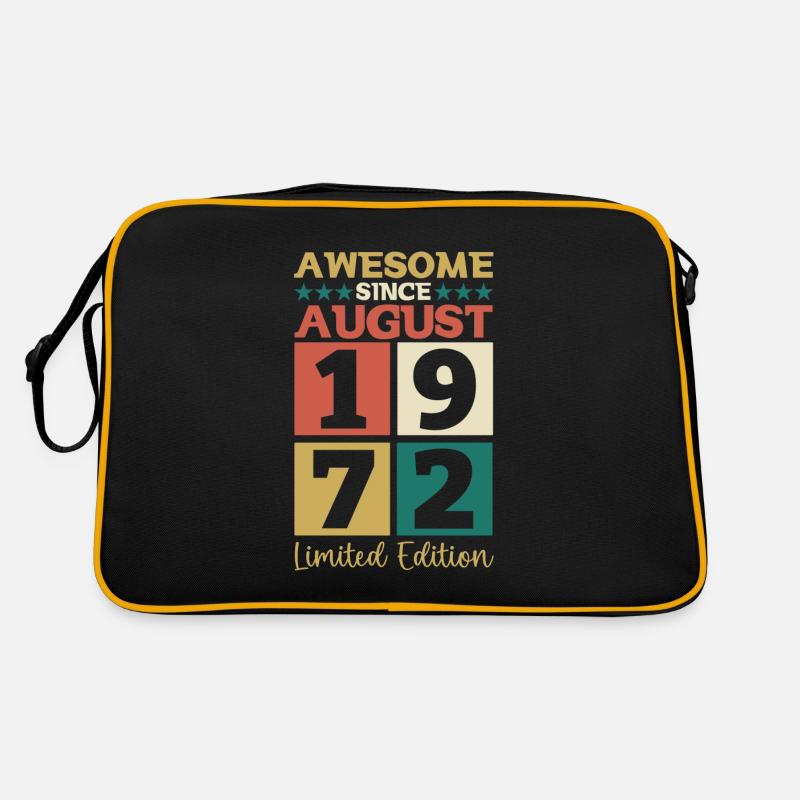 Awesome since August 1972 50. Geburtstag Geschenk Retro Tasche