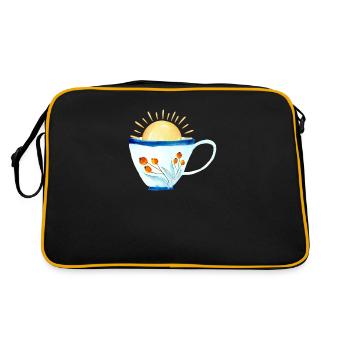 Cup of Sunshine Gift Idea Coffee Lovers - Retro Bag - black/gold - Back