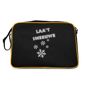 Antwerpener Dialekt. Lass es schneien. Lass es schneien - Retro Tasche - Schwarz/Gold - Hinten