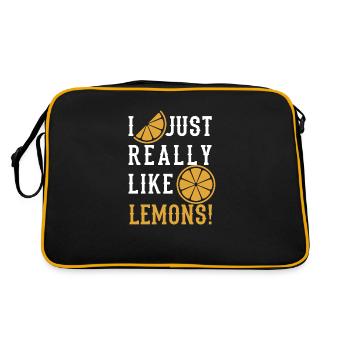 Citation ironique Citrons Limonade aux fruits - Sac Retro - noir/or - Dos