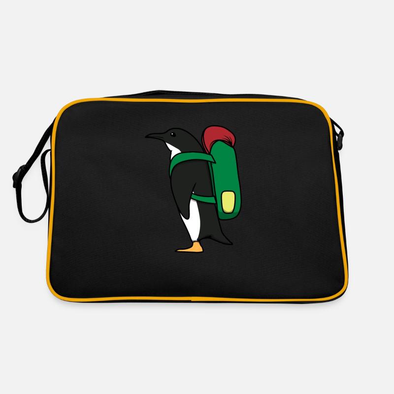 Plodding Penguin Cute Hiking Adventure Retro Bag
