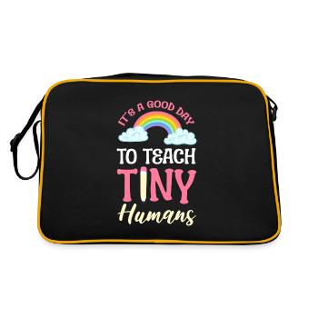 It's A Good Day To Teach Tiny Humans Educator - Retro Bag - black/gold - Back