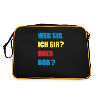wer sir - Retro Tasche - Schwarz/Gold - Hinten