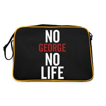 Kein George Kein Leben - Retro Tasche - Schwarz/Gold - Hinten