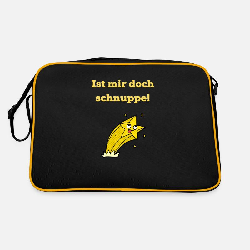 Ist mir doch Schnuppe Lustiges Geschenk - Retro Tasche - Schwarz/Gold