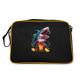 Requin amateur de bière - Sac Retro - noir/or - Dos
