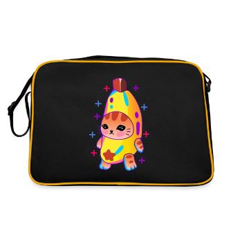 Cat and banana costume - Retro Bag - black/gold - Back