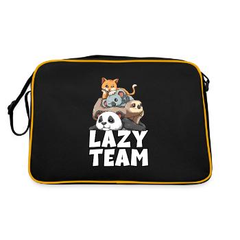 Paresseux panda paresseux koala chat - Sac Retro - noir/or - Dos