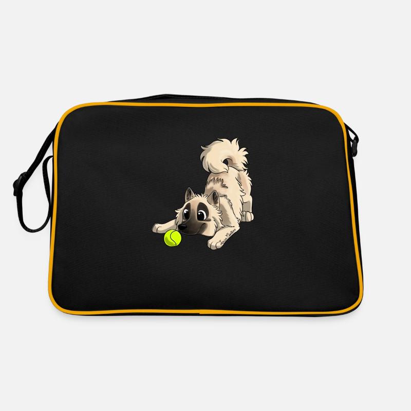 Der süßeste Eurasier - Retro Tasche - Schwarz/Gold