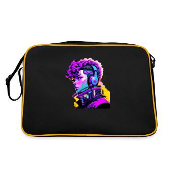 Musik Cyborg Headset - Retro Tasche - Schwarz/Gold - Hinten