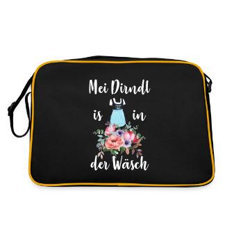 Mon Dirndl est dans la lessive - Sac Retro - noir/or - Dos