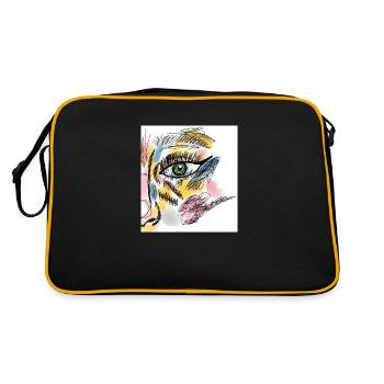 Coloured eye - Retro Bag - black/gold - Back