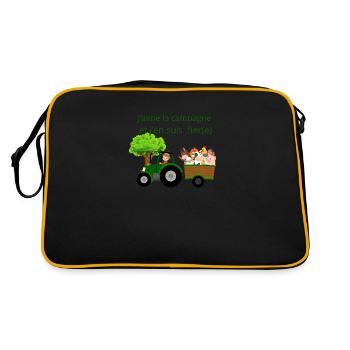 I love the countryside and I'm proud of it - Retro Bag - black/gold - Back