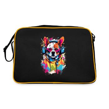 Chien cool - Sac Retro - noir/or - Dos