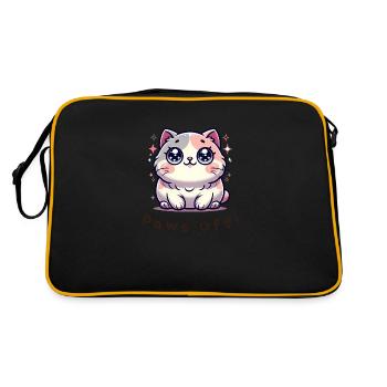 Pattes dehors ! – Chemise chat drôle - Sac Retro - noir/or - Dos