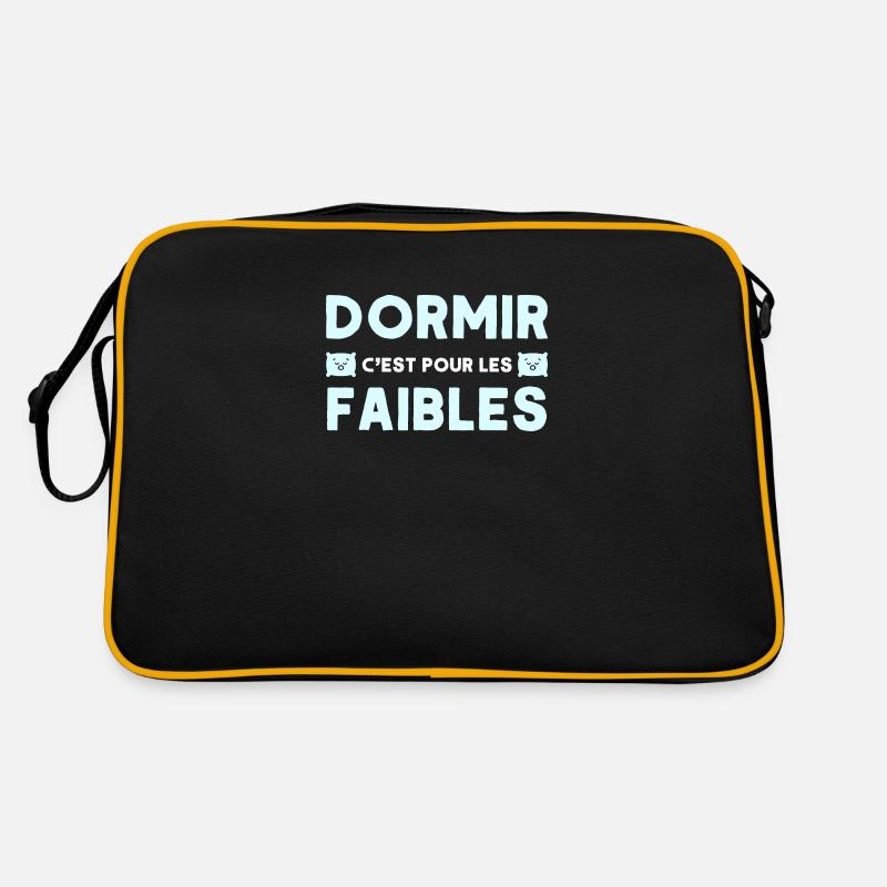 Dormir c'est pour les faibles drole Sac Retro