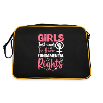 Girls Just Want To Have Fundamental Rights - Retro Bag - black/gold - Back