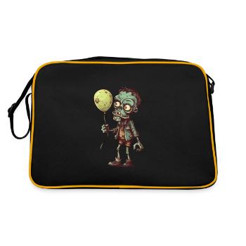 Cool comic zombie with yellow balloon - Retro Bag - black/gold - Back