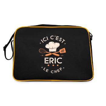 Eric Chef Ici c est eric le chef cuisinier - Sac Retro - noir/or - Dos