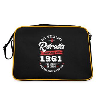 1961 anniversaire retraité né en 1961 - Sac Retro - noir/or - Dos