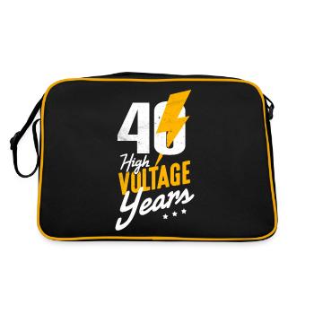 40th Birthday - Retro Bag - black/gold - Back
