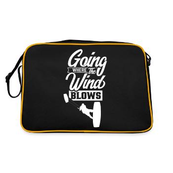 Kitesurfen Kitesurfing Kite Kitesurfer Kitesurf - Retro Bag - black/gold - Back