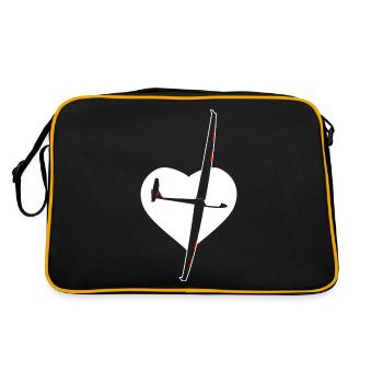 Glider Gliding Gliding Glider Flying - Retro Bag - black/gold - Back