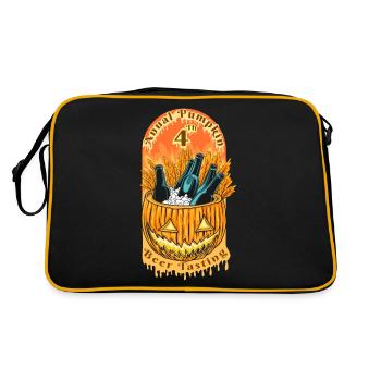 Halloween citrouille horreur - Sac Retro - noir/or - Dos
