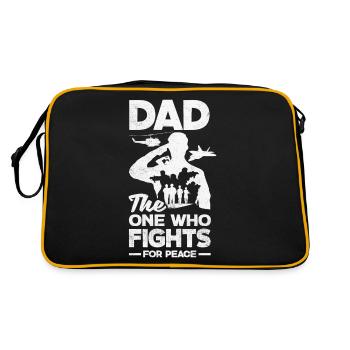 Dad The Ine Who Fights For Peace Father's Day - Retro Bag - black/gold - Back