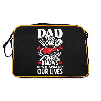 Dad Who Knows How To Spice Up Our Lives Father's - Retro Bag - black/gold - Back