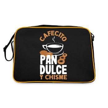 Latina Design for a proud Hispanic - Retro Tasche - Schwarz/Gold - Hinten