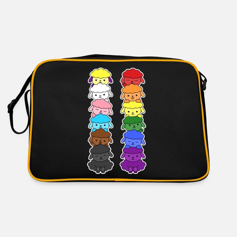Pride Progress Flagge Schaf Gleichberechtigung Retro Tasche