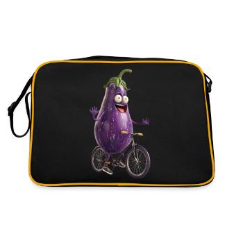Vélo aubergine - Sac Retro - noir/or - Dos