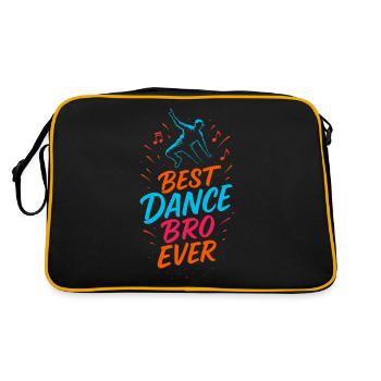 Bester Tanzbruder aller Zeiten - Retro Tasche - Schwarz/Gold - Hinten