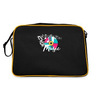 Musique Amour de la musique - Sac Retro - noir/or - Dos