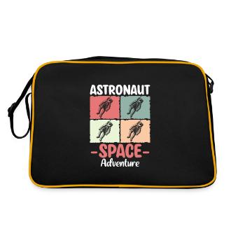 Space Shuttle Spacesuit Star Rocket - Retro Bag - black/gold - Back