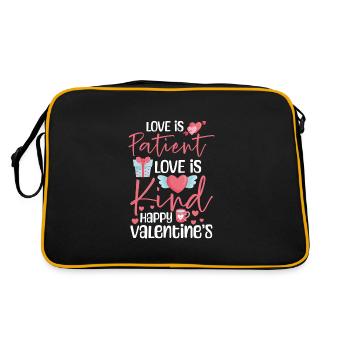 Valentine's Day Boyfriend In Love Affection - Retro Bag - black/gold - Back