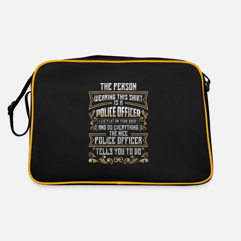 Police Sheriff Handcuffs Retro Bag