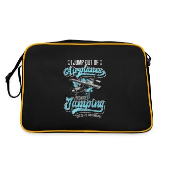 Skydiving Jump Height - Retro Bag - black/gold - Back