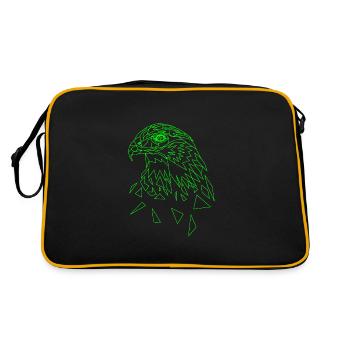 Eagle geometric green - Retro Bag - black/gold - Back
